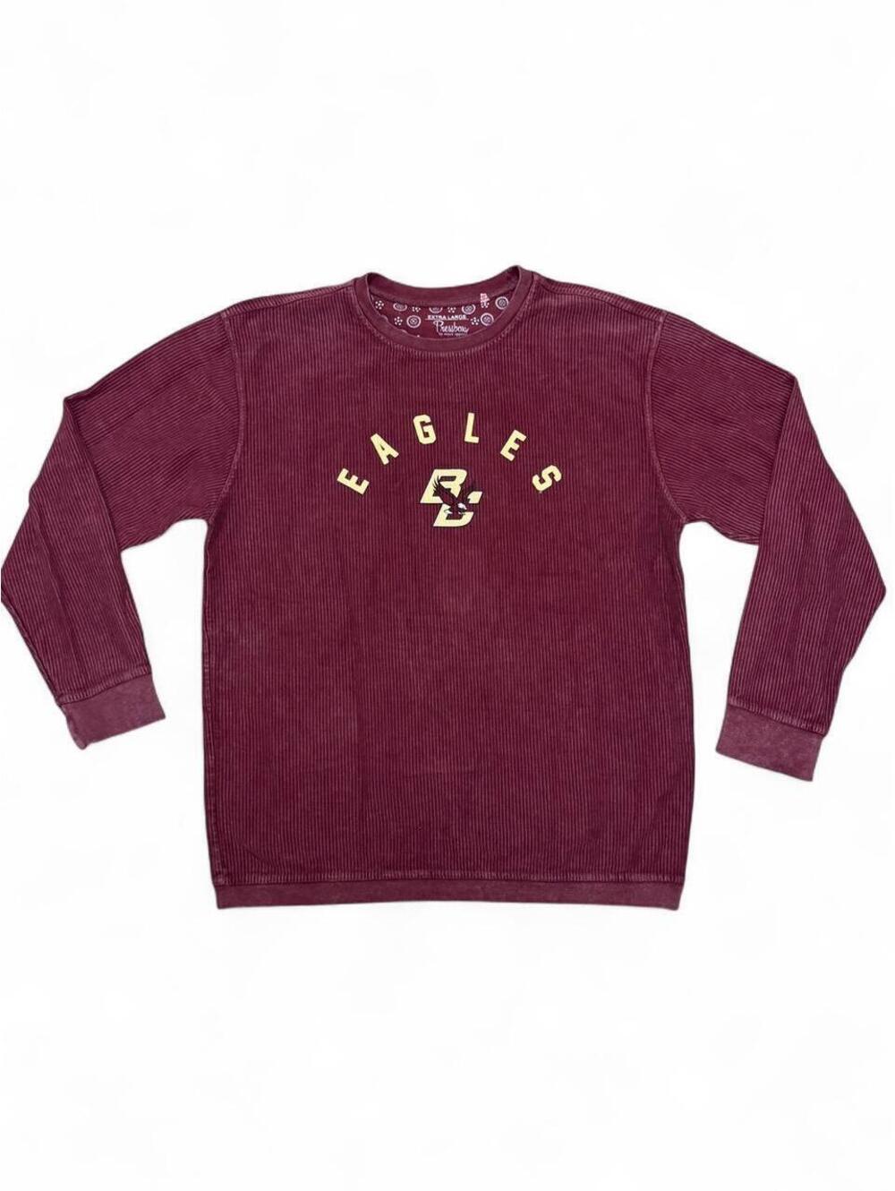 Pressbox eagles Men's burgundy and red long sleeve t shirt